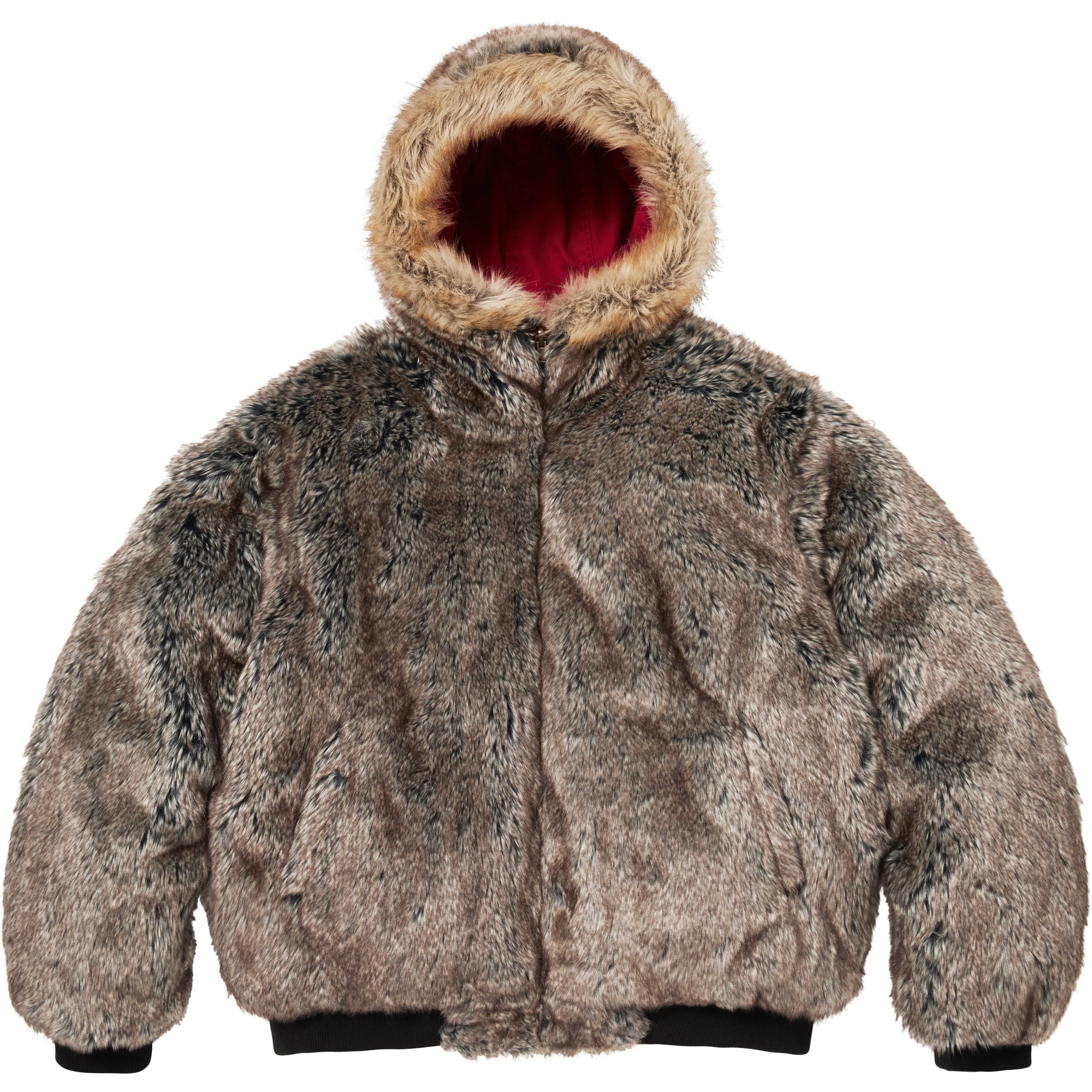 Reversible Faux Fur Hooded Work Jacket view 63